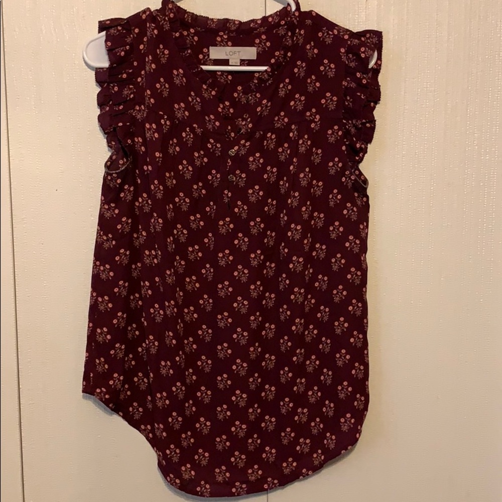 Loft floral blouse size M